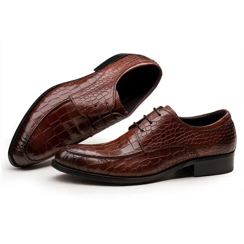 AlliLux Cow Leather Derby Dress Shoes