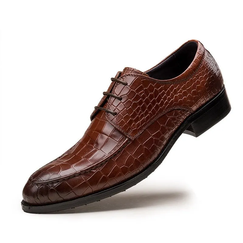 AlliLux Cow Leather Derby Dress Shoes