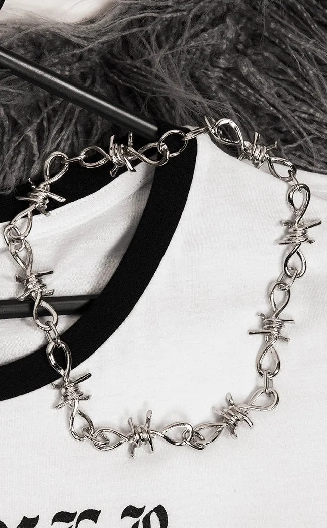 Barbed Wire Choker Necklace