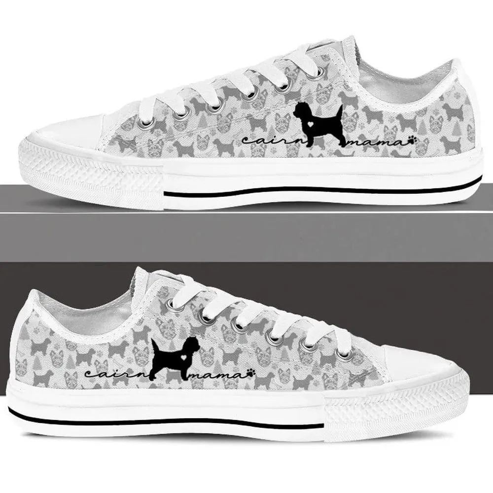 Cairn Terrier Low Top Shoes, Dog Printed Shoes, Canvas Shoes For Men, Women