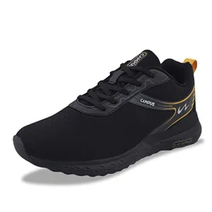 Campus Men's Atlantis BLK/MSTD Running Shoes 8 -UK/India