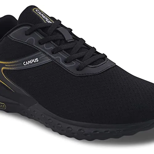 Campus Men's Atlantis BLK/MSTD Running Shoes 8 -UK/India