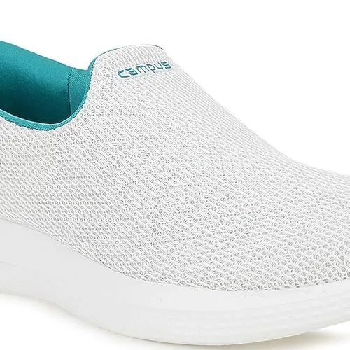 Campus Women's Zoe Plus WHT/T.BLU Casual Shoes -5 UK/India