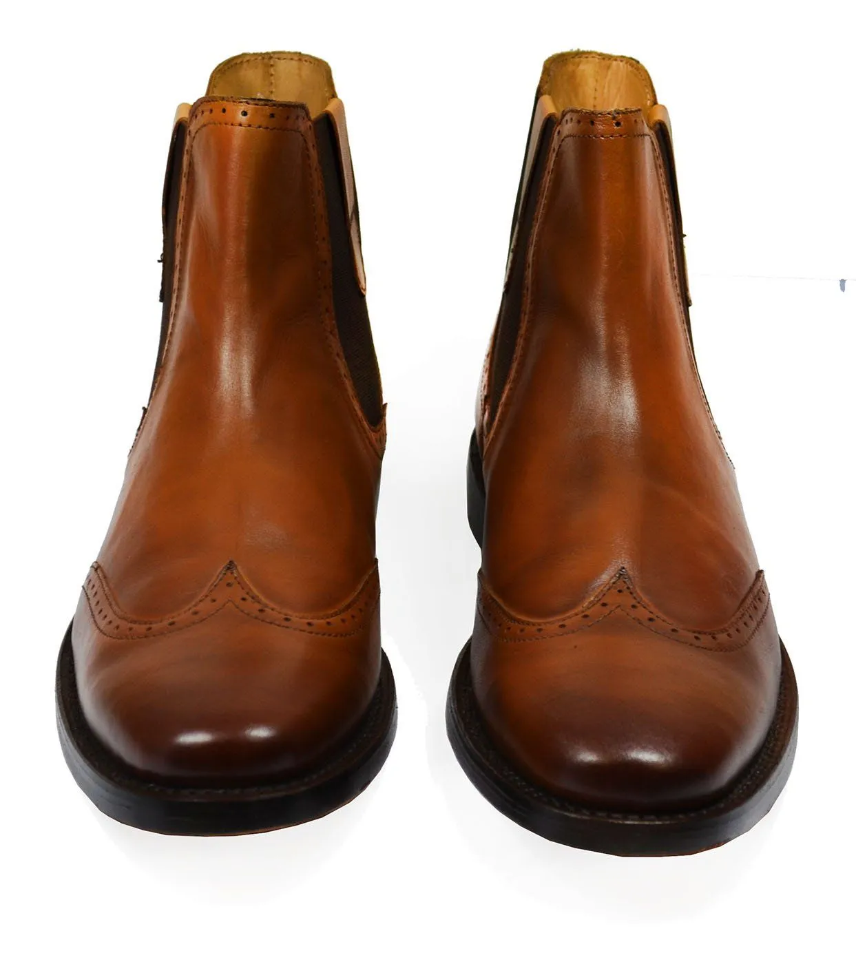 CHELSEA Elegant Brown Full Leather Chelsea Boots