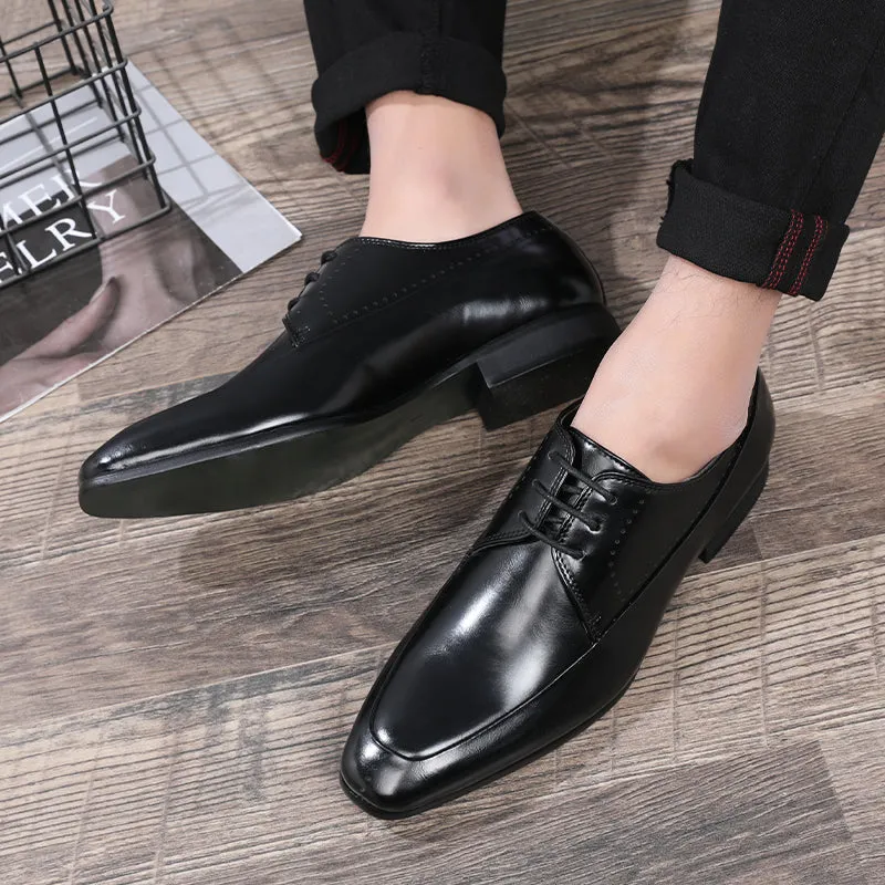 Chic Serpent Leather Pointed Toe Wedding Shoes