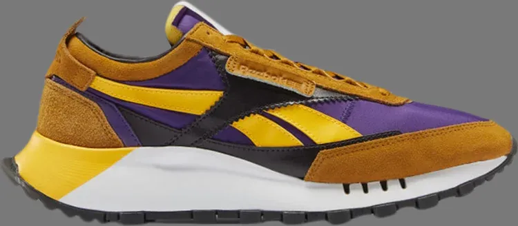 Classic leather legacy 'rich ochre purple' Reebok sneakers, brown