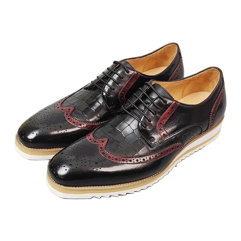 CowLux Elegant Lace-up Leather Dress Shoes