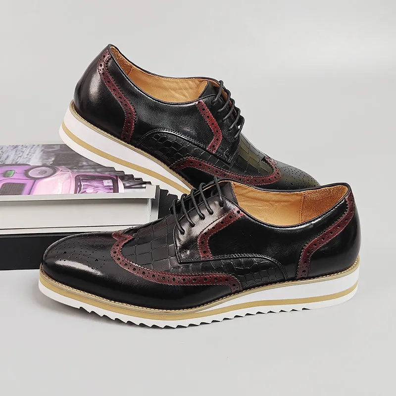 CowLux Elegant Lace-up Leather Dress Shoes