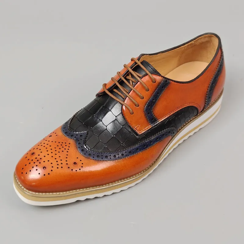 CowLux Elegant Lace-up Leather Dress Shoes