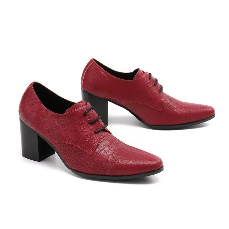 CrocLuxe Exquisite Croc-Embossed Leather Derby Dress Shoes