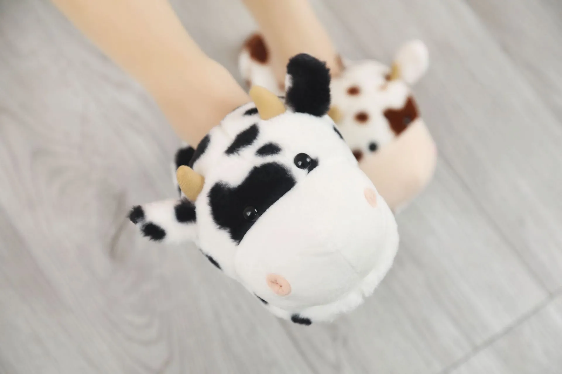 Cute Cow Slippers Plush Toys