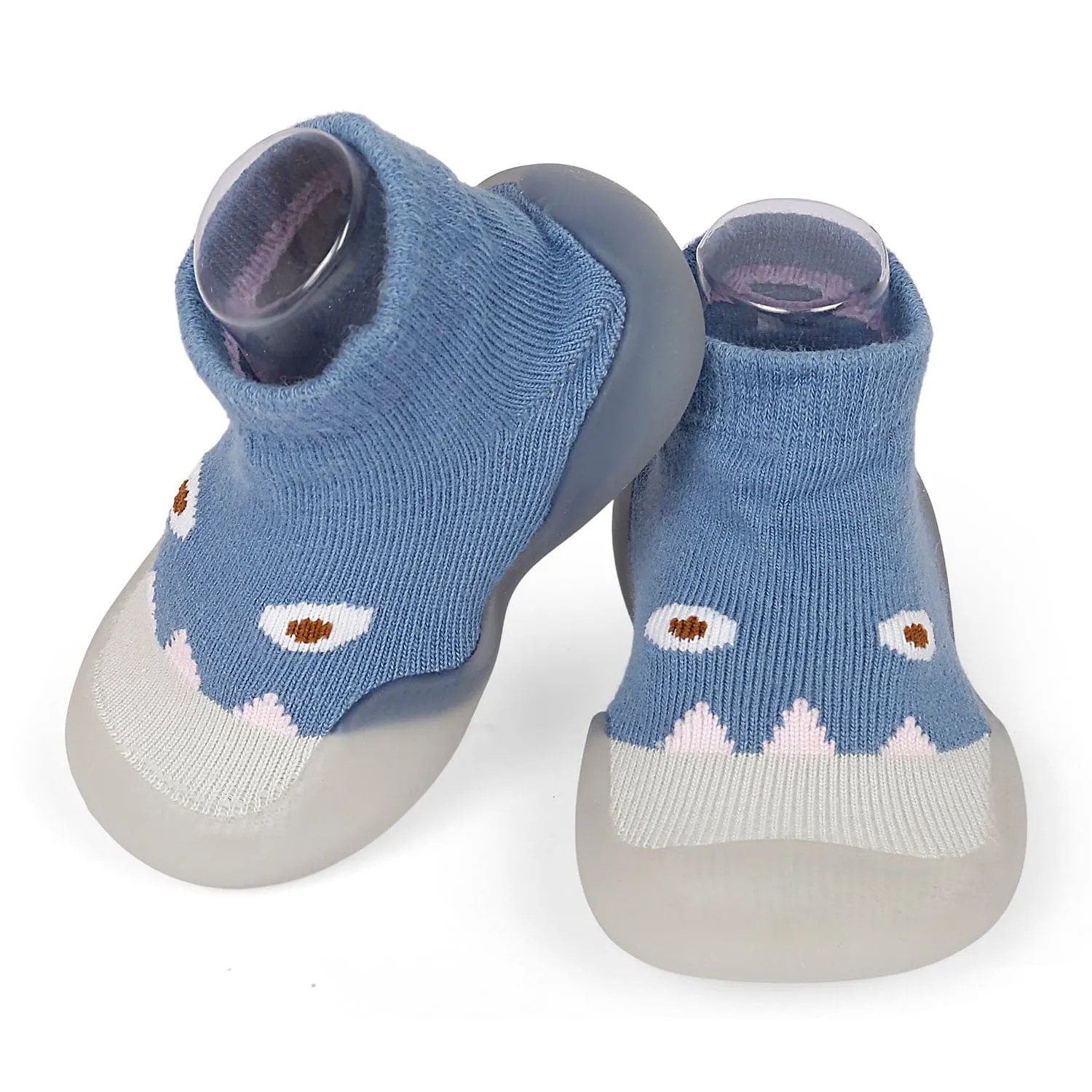 Cute Eye Anti-Skid Slip-On Rubber Sole Shoes - Blue