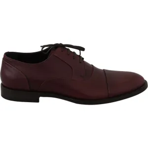 Dolce & Gabbana Elegant Bordeaux Leather Dress Shoes