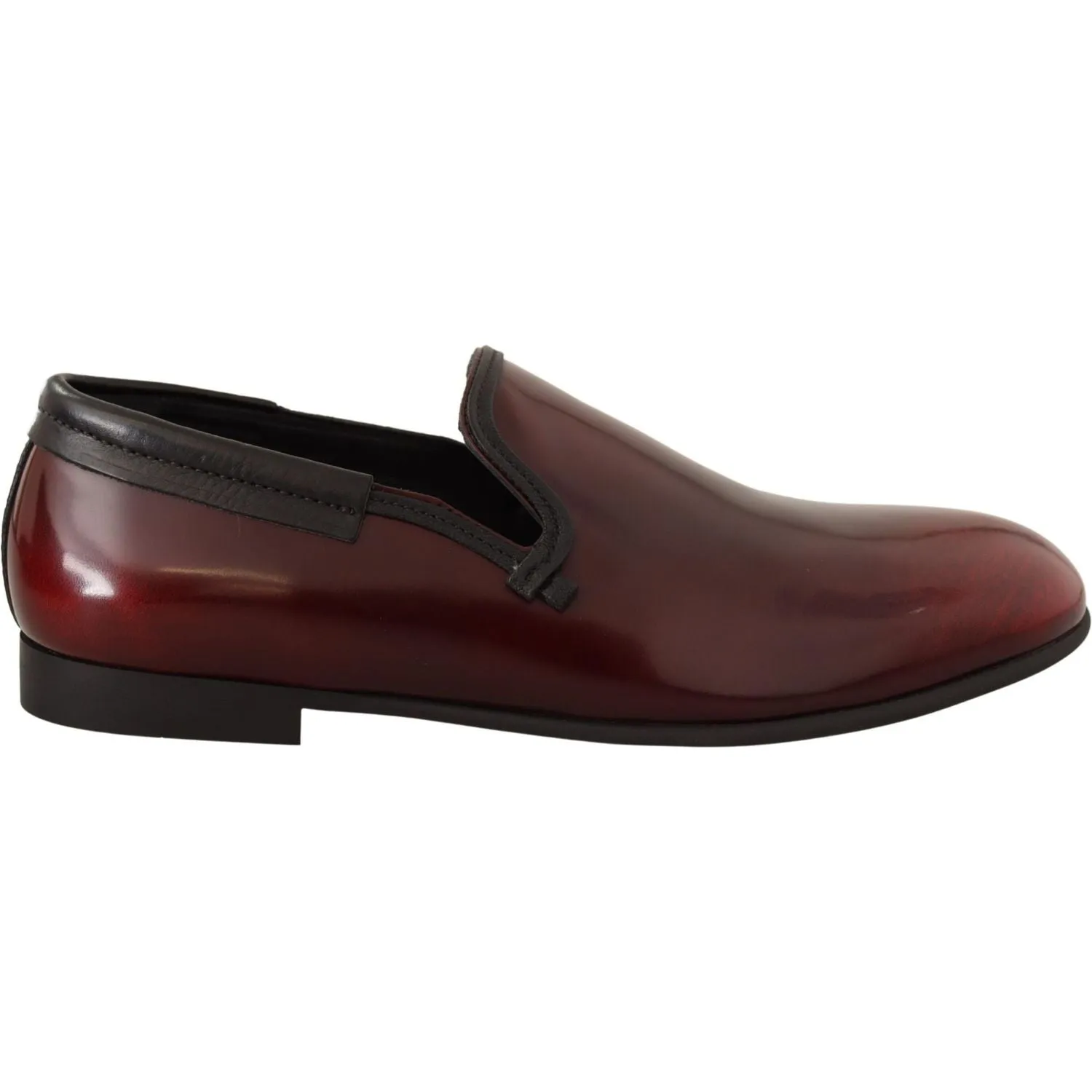 Dolce & Gabbana Elegant Bordeaux Leather Loafers