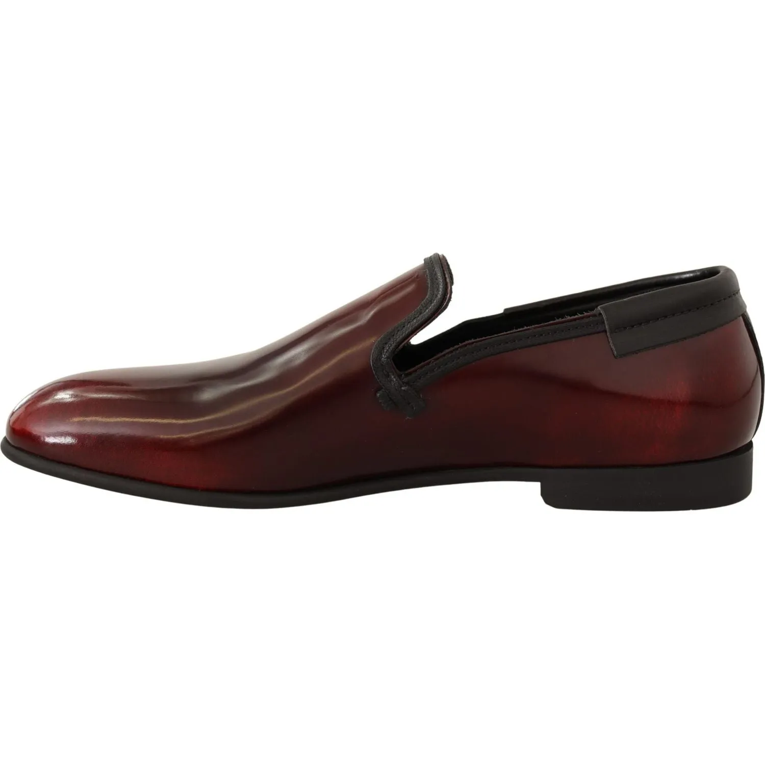 Dolce & Gabbana Elegant Bordeaux Leather Loafers