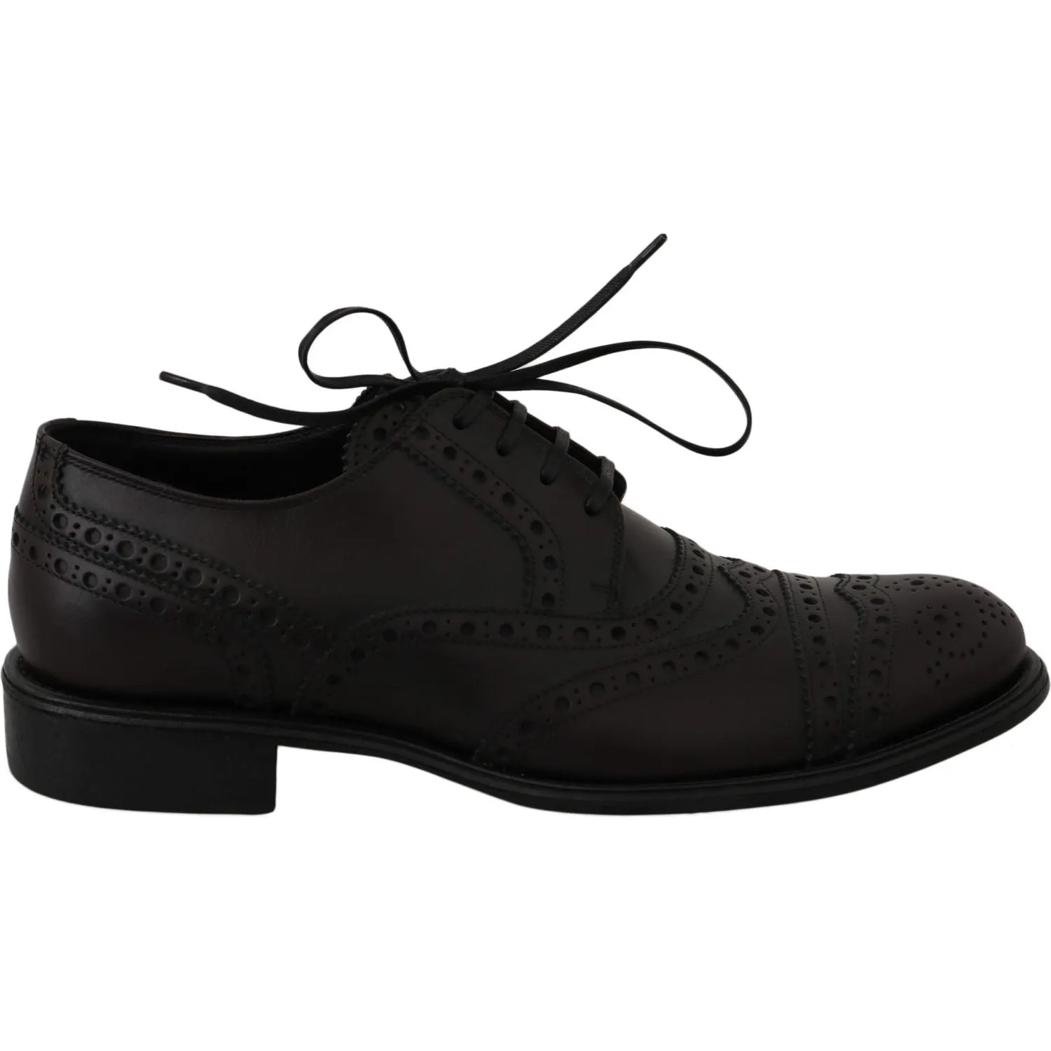 Dolce & Gabbana Elegant Bordeaux Wingtip Derby Dress Shoes