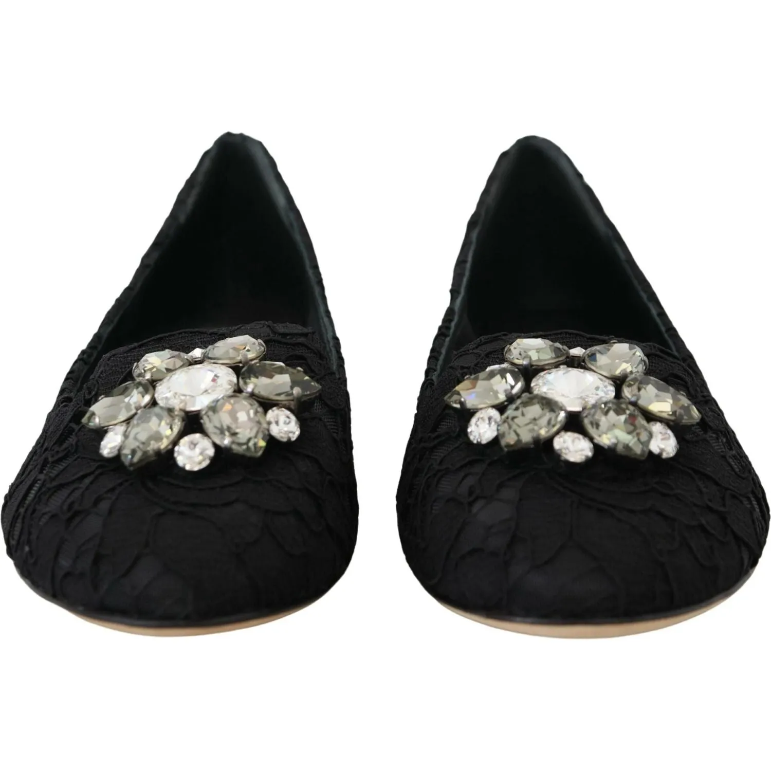 Dolce & Gabbana Elegant Floral Lace Flat Vally Shoes