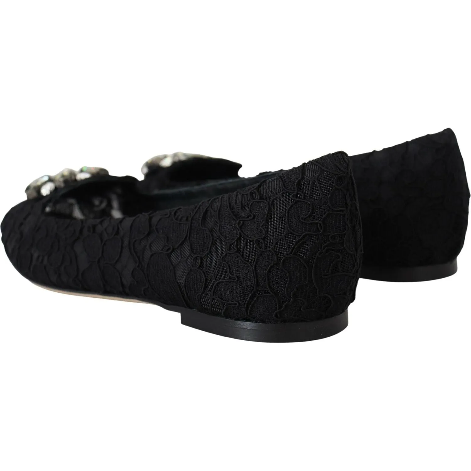 Dolce & Gabbana Elegant Floral Lace Flat Vally Shoes