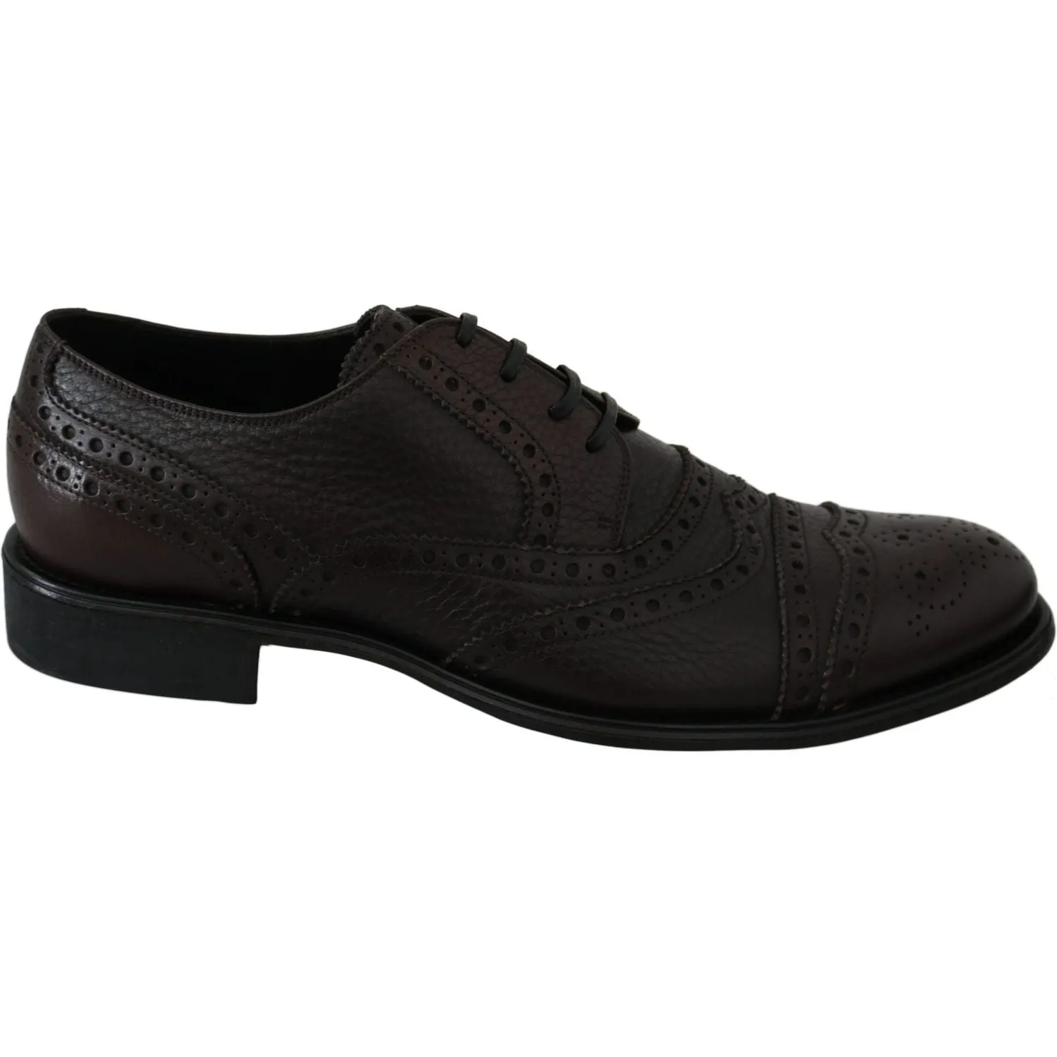 Dolce & Gabbana Elegant Mens Leather Derby Dress Shoes