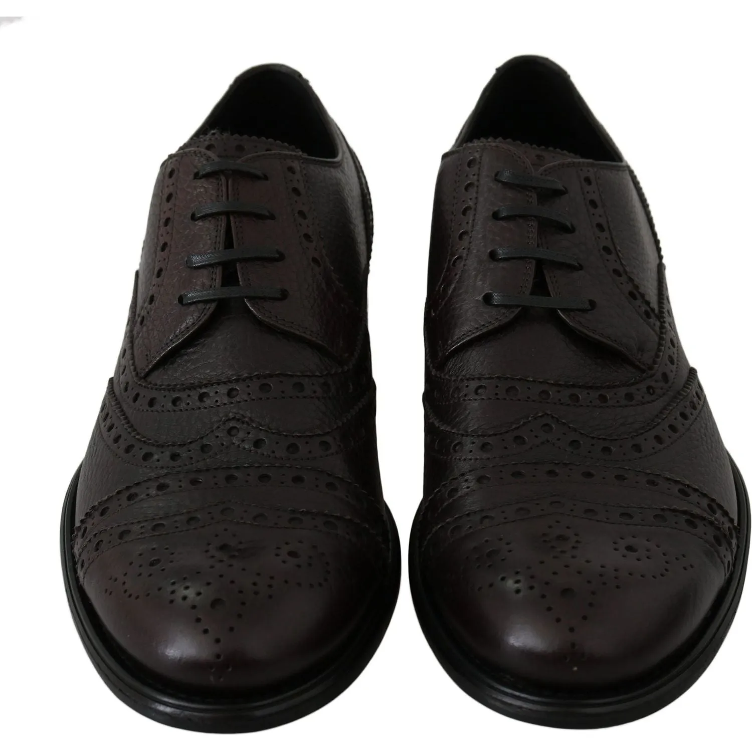 Dolce & Gabbana Elegant Mens Leather Derby Dress Shoes