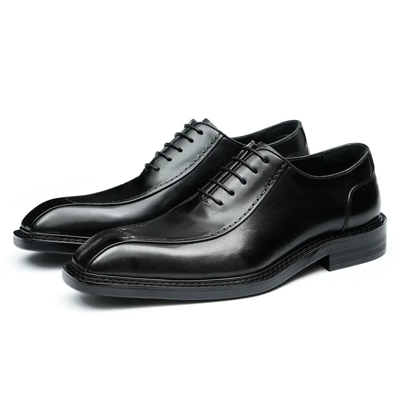 Elegant Carved British Leather Office Shoes