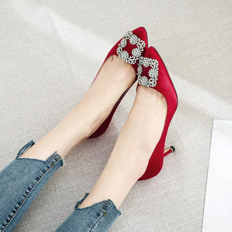 Elegant Rhinestones High Heel Shoes for Women