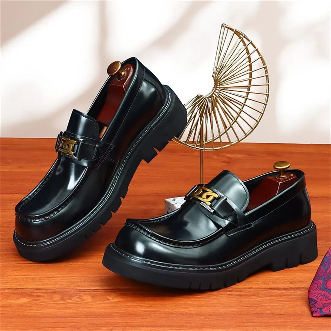 Eleganza Urbano Classy Cowhide Slip-On Dress Shoes