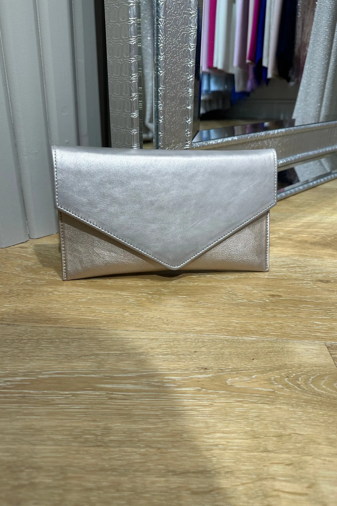 Emis Pewter Envelope Bag