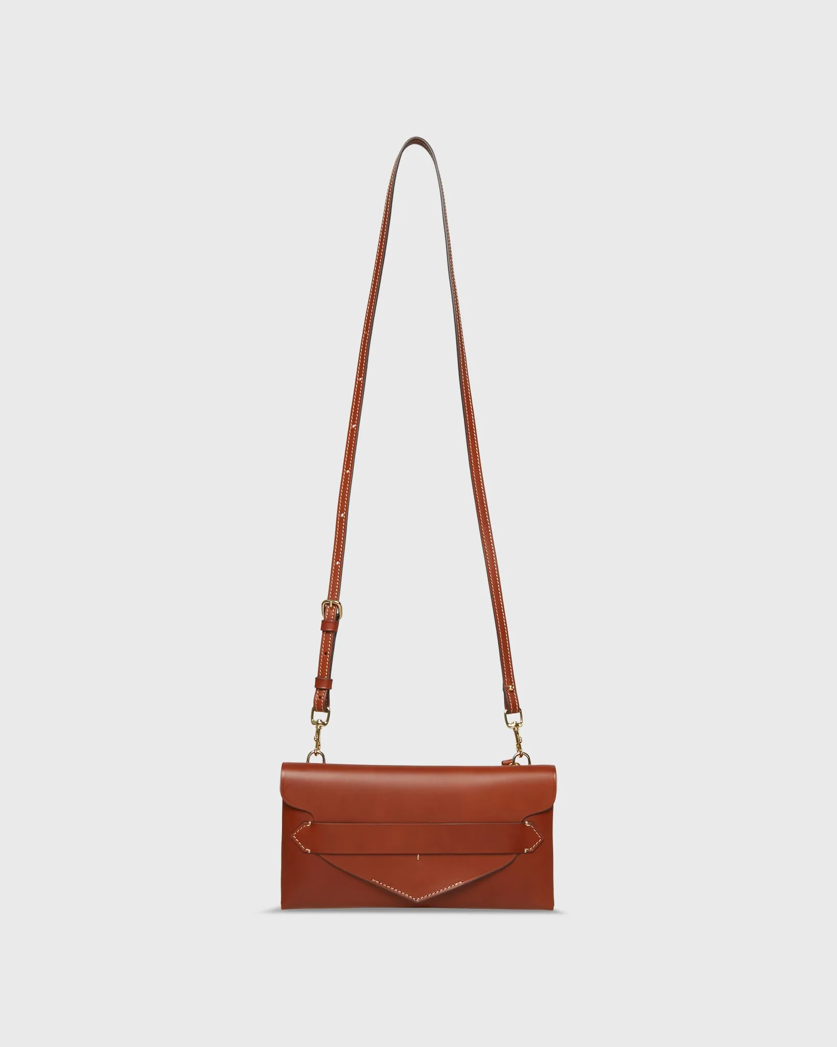 Envelope Crossbody Bag in Golden Leather