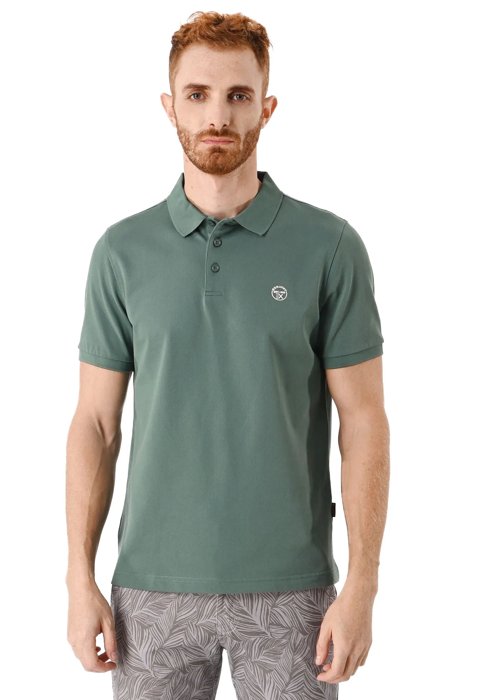 EXHAUST Mens Polo T-Shirt [Slim Fit] 1473