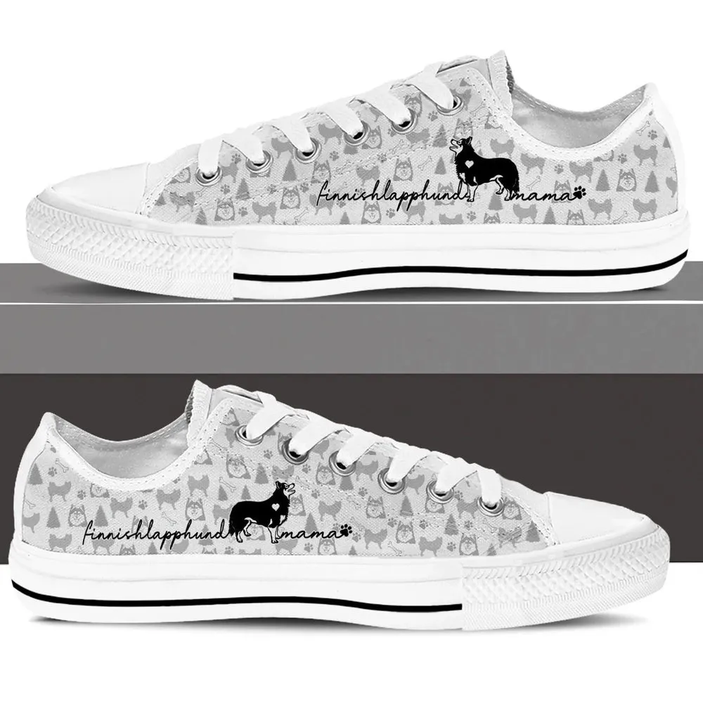 Finnish Lapphund Low Top Shoes, Dog Printed Shoes, Canvas Shoes For Men, Women