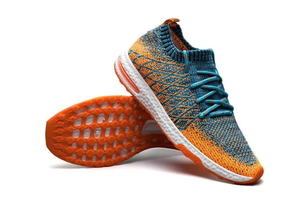 Flying woven mesh sports shoes breathable and comfortable men's shoes with wild travel shoes