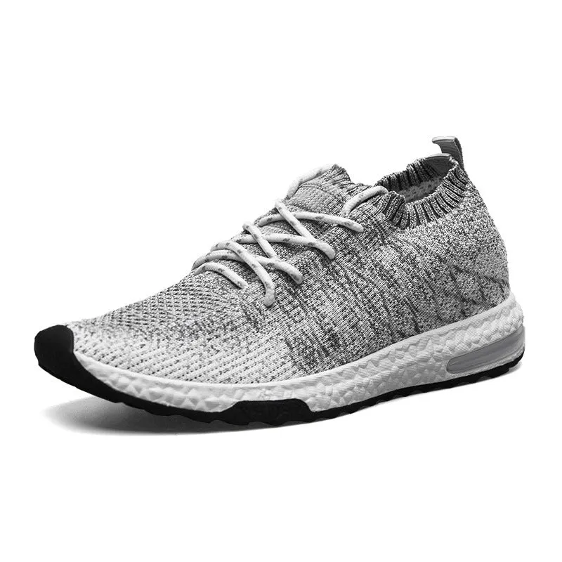 Flying woven mesh sports shoes breathable and comfortable men's shoes with wild travel shoes