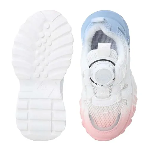 Hopscotch Girls Mesh Solid Athletic Shoes in Pink Color, UK:3 (XRX-4544121)