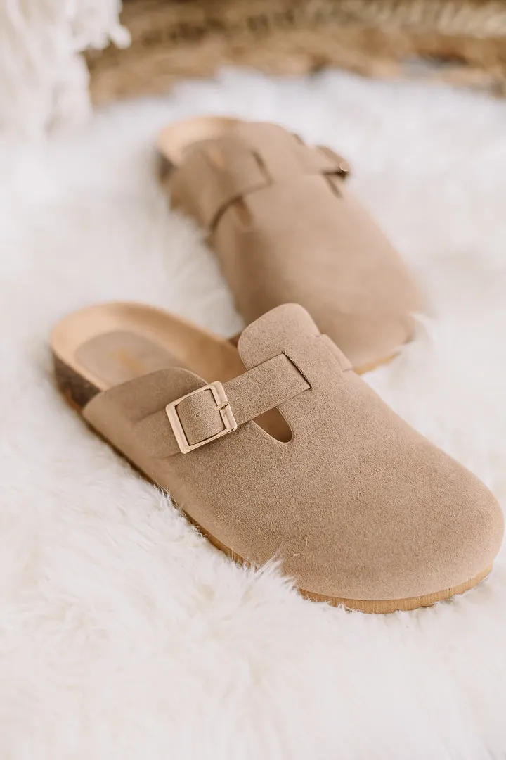 Kalina Suede Slip On Shoes | Taupe