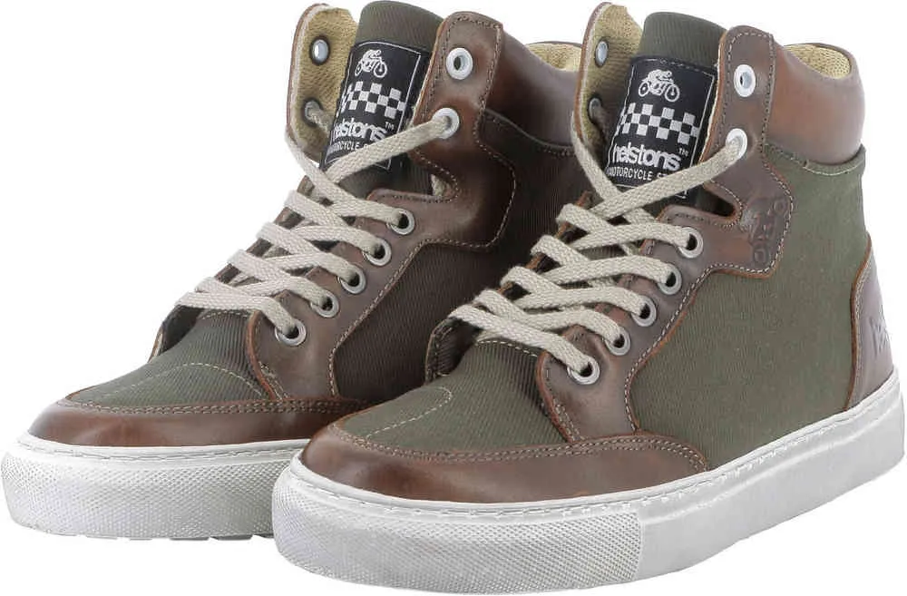 Kobe Helstons Motorcycle Shoes, Olive/Brown