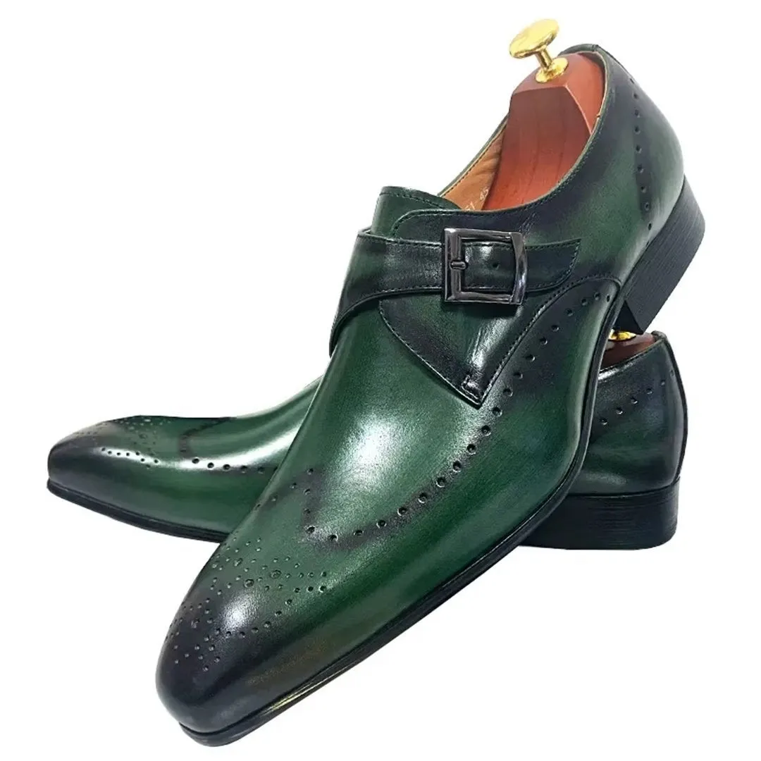 LeathLux Opulent Genuine Leather Pointed-Toe Dress Shoes 1 2