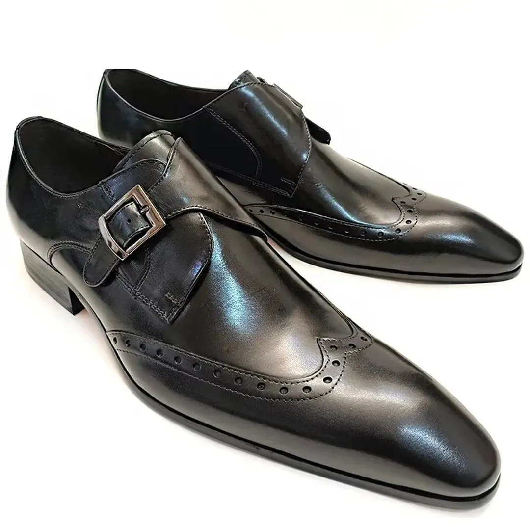 LeathLux Opulent Genuine Leather Pointed-Toe Dress Shoes 1 2