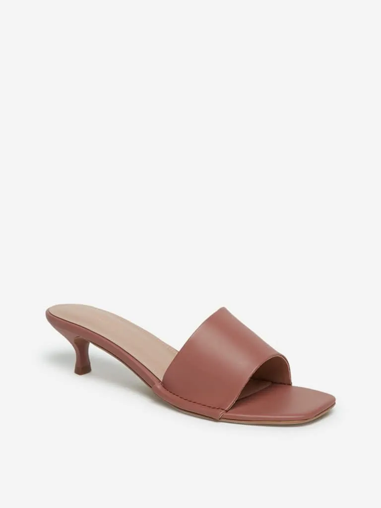 LUNA BLU Pink Kitten Heel Sandals