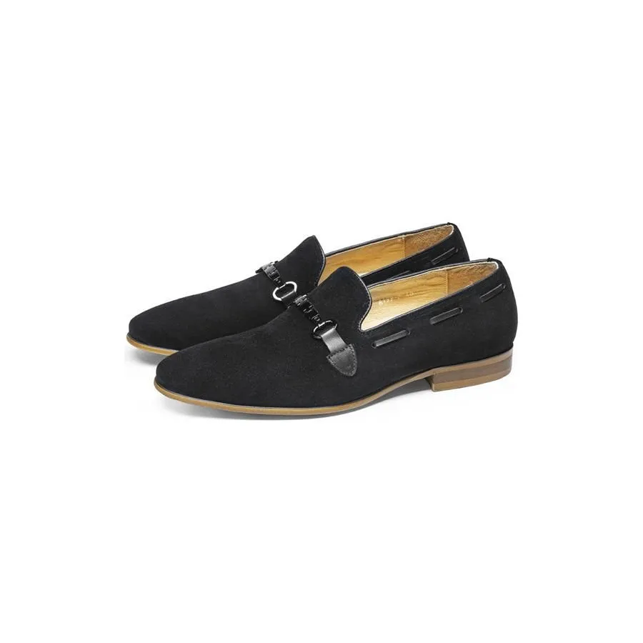 LuxeBrogue Classy Leather Slip-on Business Loafers