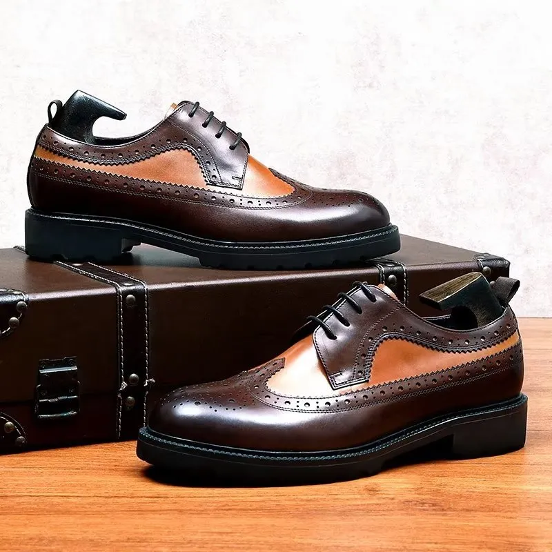 LuxeBrogue Exquisite Cow Leather Dress Shoes