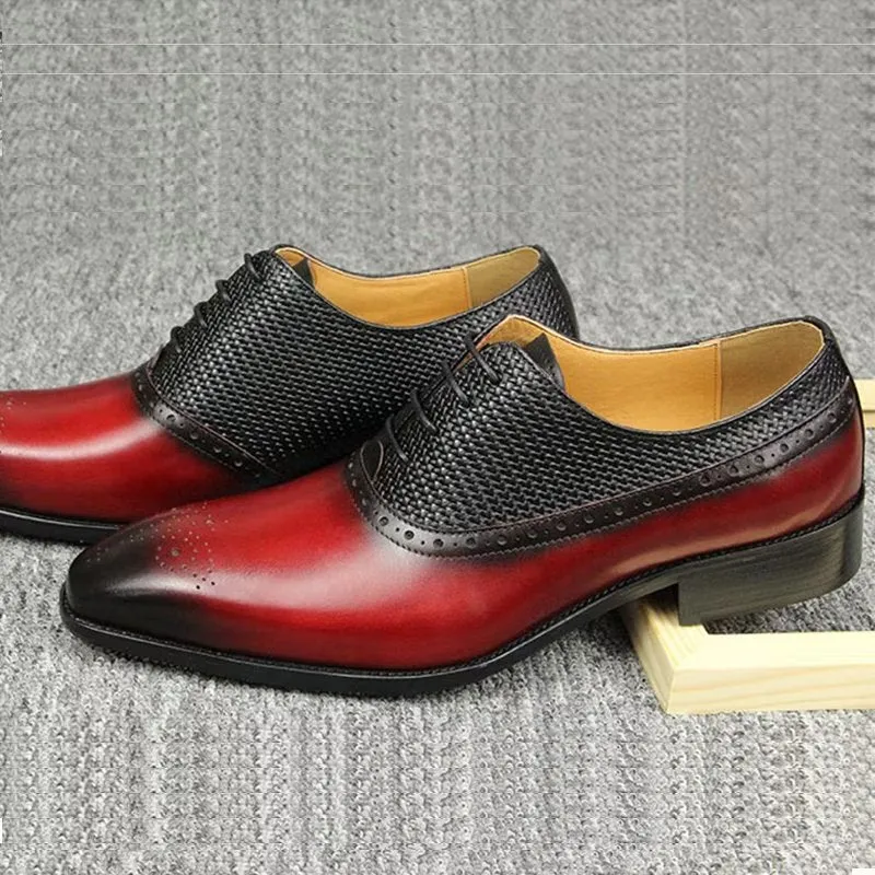 LuxeLeather Genuine Leather Wedding Brogue Shoes