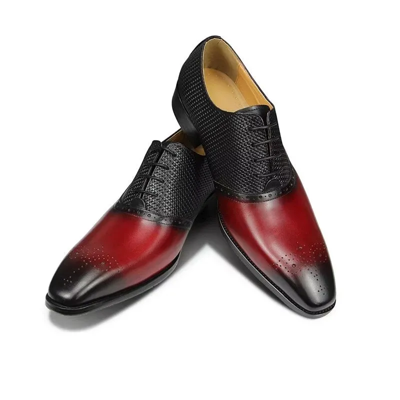 LuxeLeather Genuine Leather Wedding Brogue Shoes