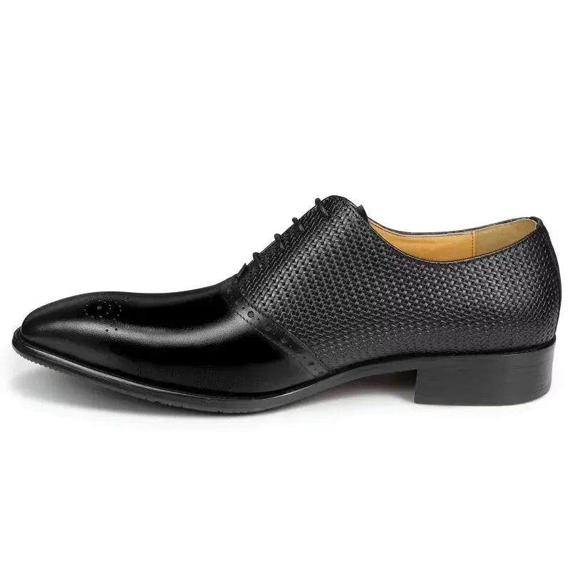 LuxeLeather Genuine Leather Wedding Brogue Shoes