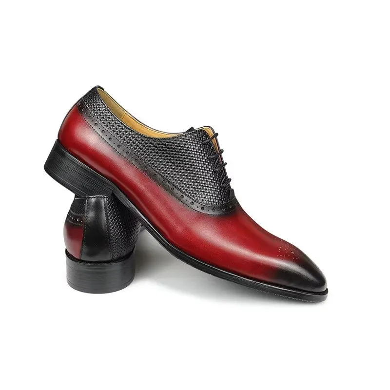 LuxeLeather Genuine Leather Wedding Brogue Shoes