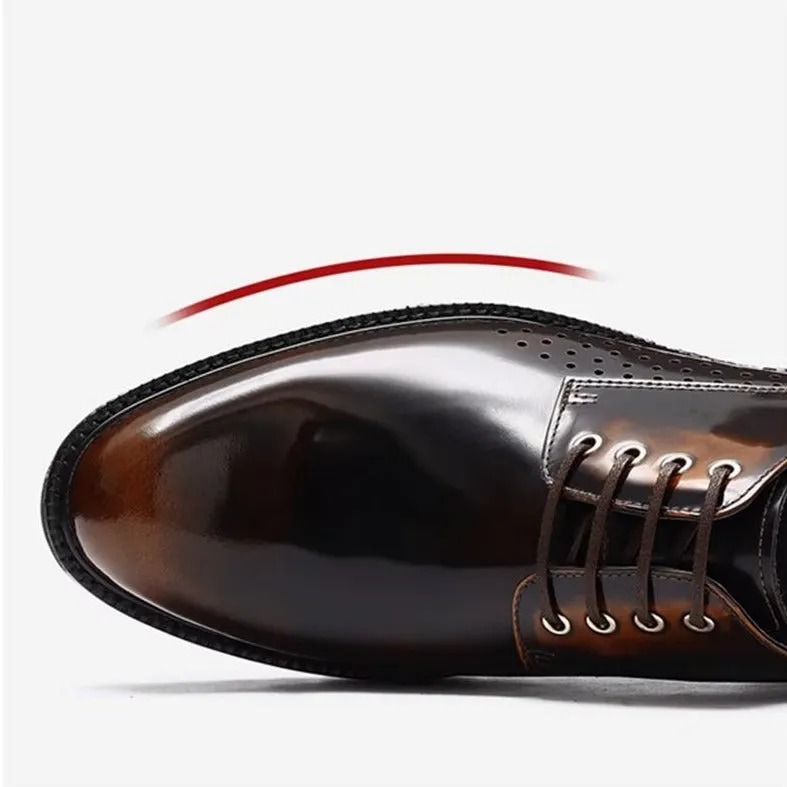 LuxeLeather Round Toe Derby Dress Shoes