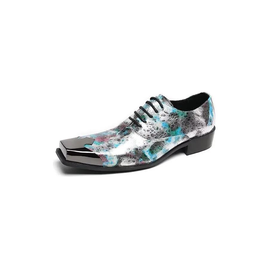 LuxLeather Exotic Texture Oxford Dress Shoes