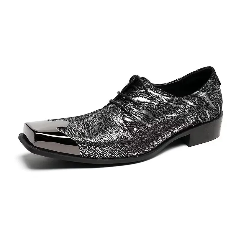 LuxLeather Exotic Texture Oxford Dress Shoes