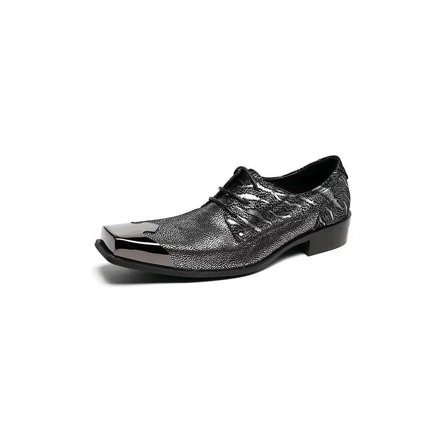 LuxLeather Exotic Texture Oxford Dress Shoes