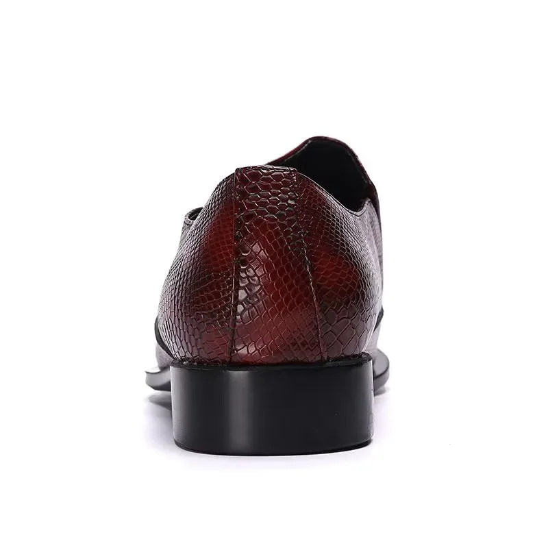 Luxury Exotic Leather Pointed Toe Dress Shoes